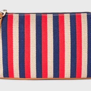 Universal Thread Red and Blue Striped Clutch